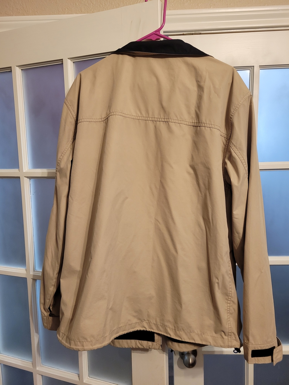 Tommy Hilfiger Beige Jacket with Navy Label and Black Trim - Picture 3 of 3